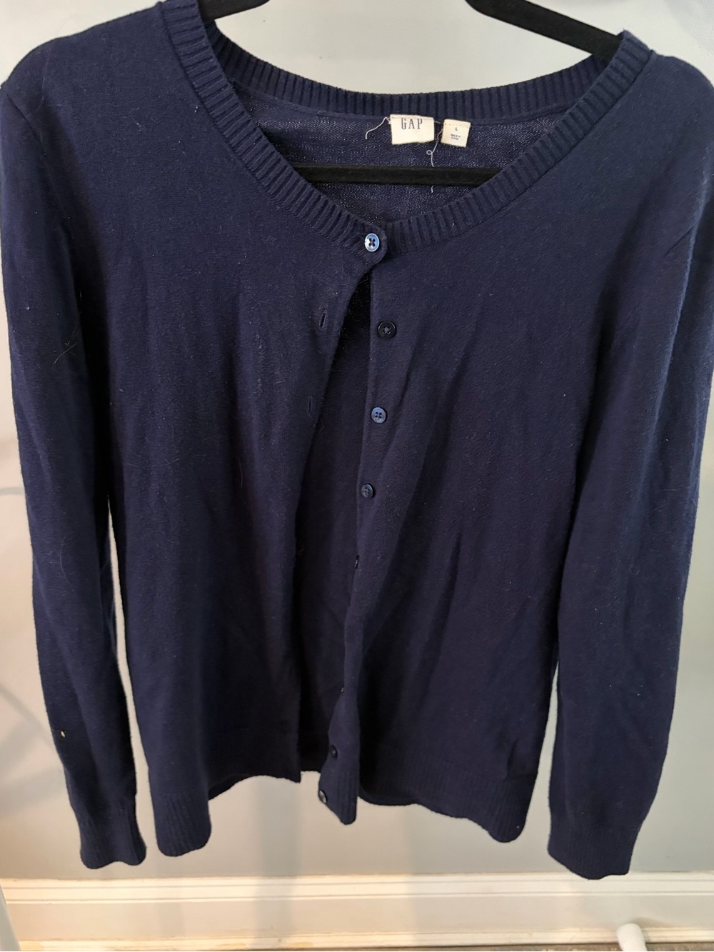 GAP Navy Blue Women's Button-Front Cardigan size large
